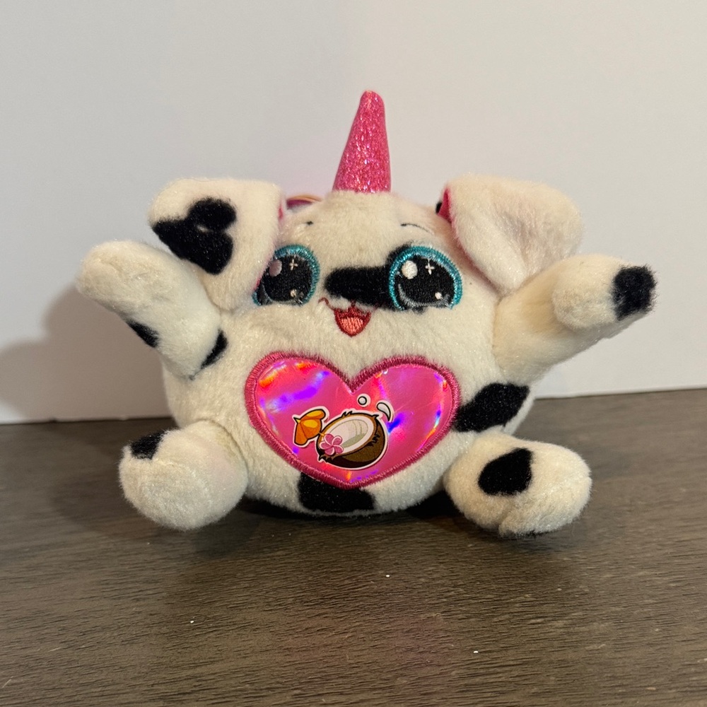Rainbocorns Nala Dalmatian Sparkle Heart Surprise Dog Plush 5" Stuffed Toy